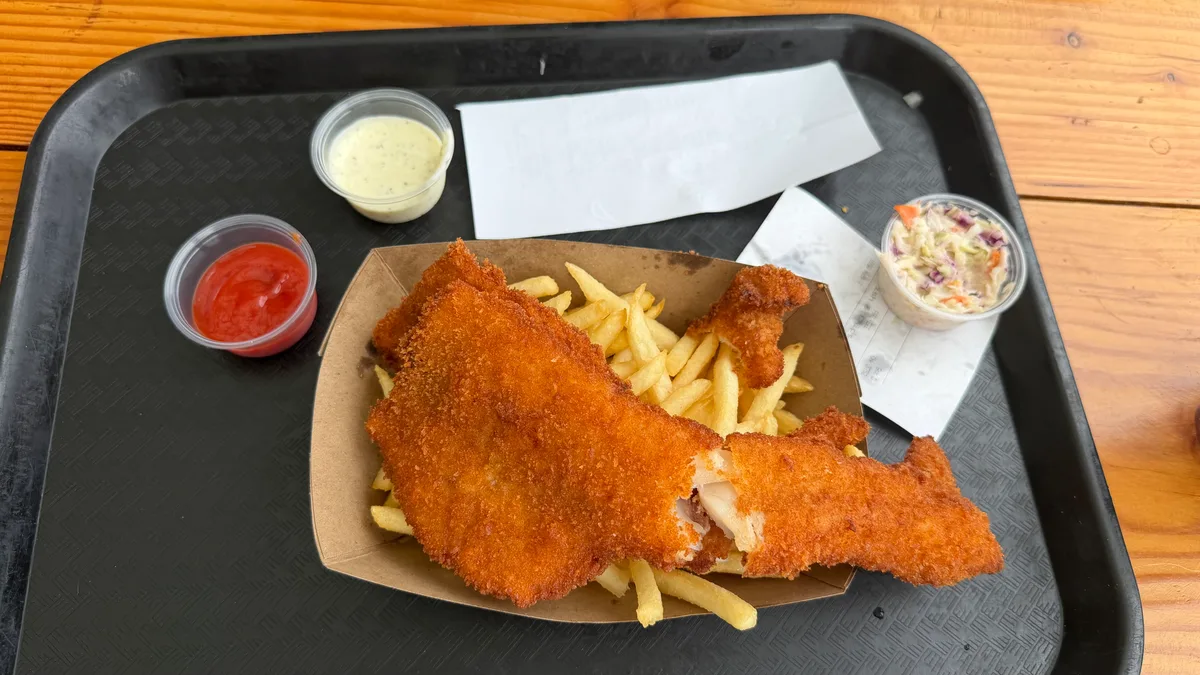 A basket of fish and chips from Neptune's Net