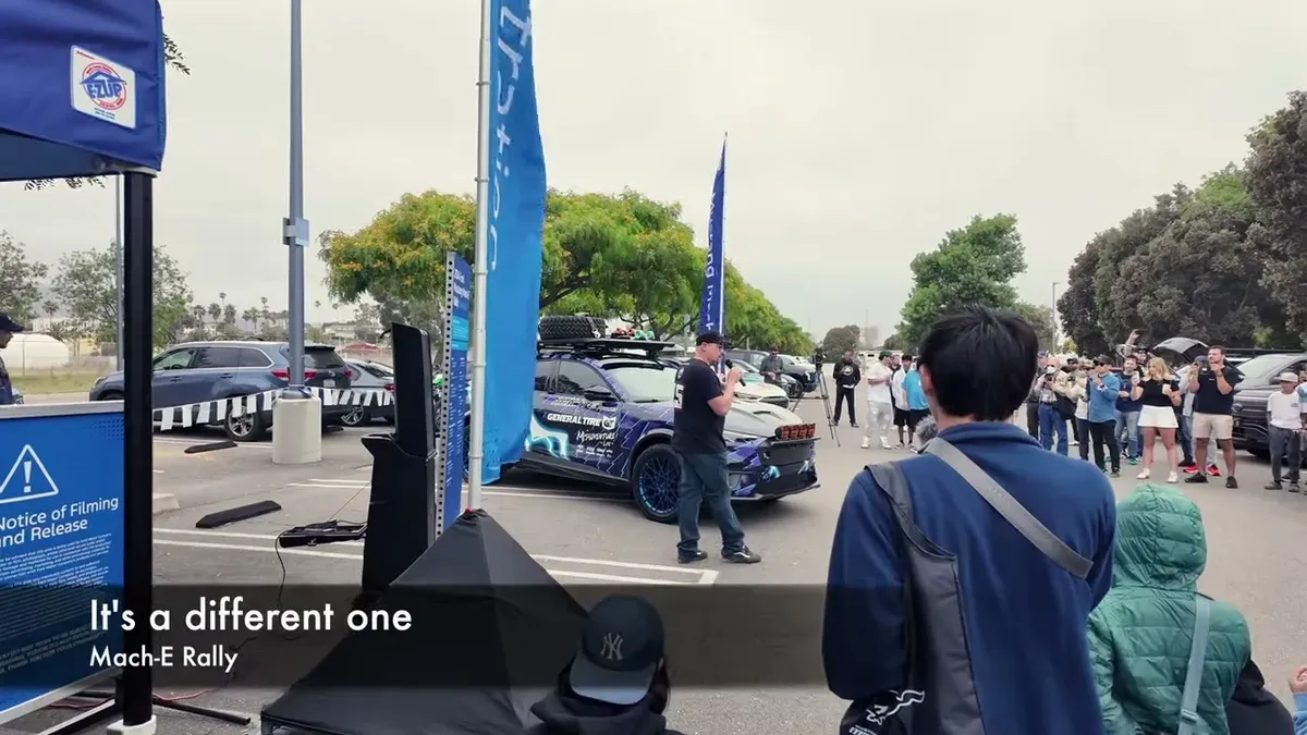 Modified Ford Mustang Mach-E Rally build on display at Electrify Expo