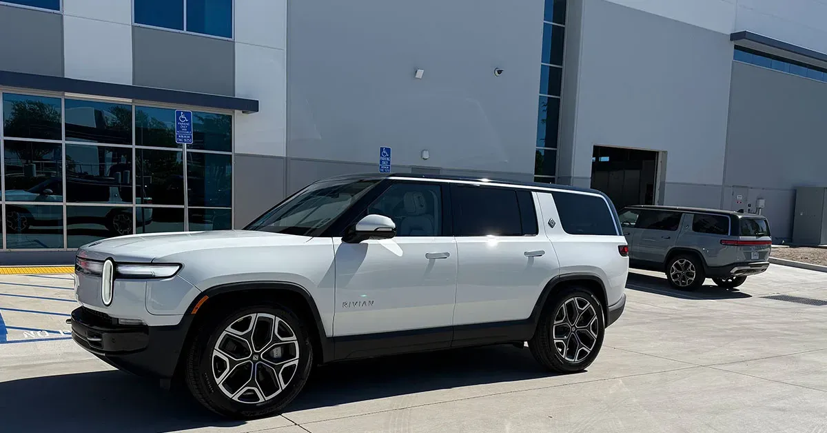 R1S in front of Rivian