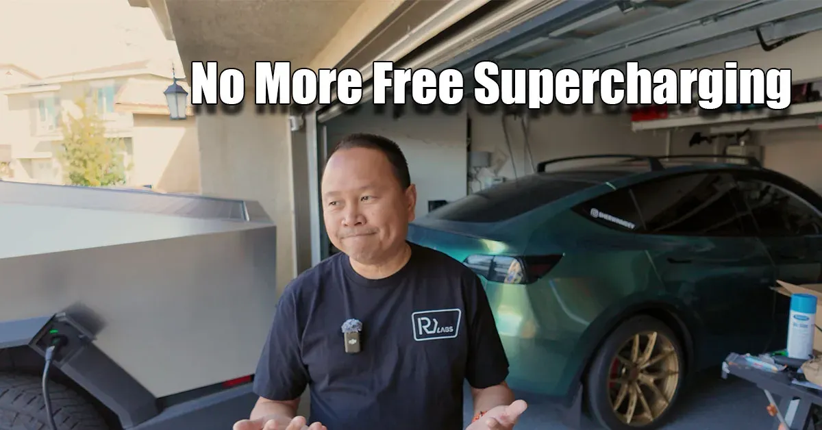 me in front of cybertruck and model y performance home charging