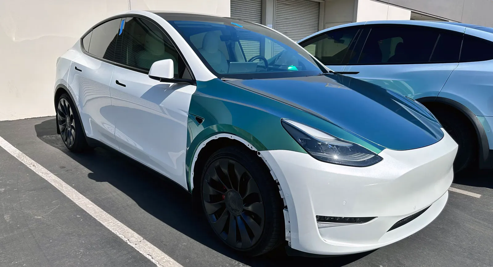 Model Y wrap in progress