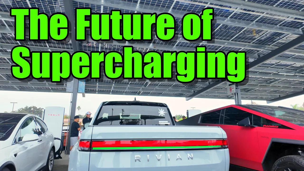 Rivian parked next to Cybertruck