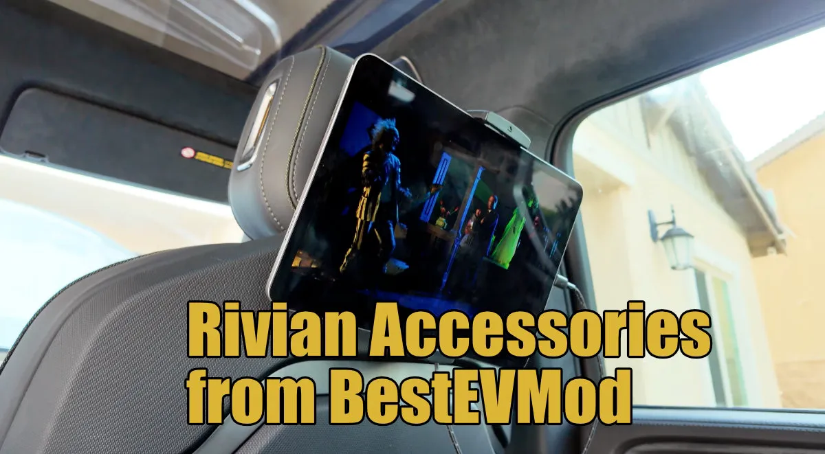 3 Rivian R1T Accessories from BestEvMods: Camp Speaker Storage, Media Mount & Center Console Safe!