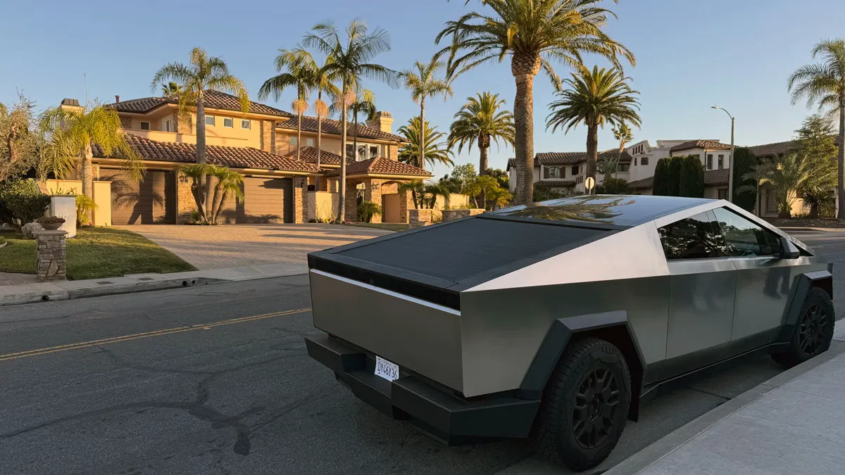 Cybertruck parked on the street