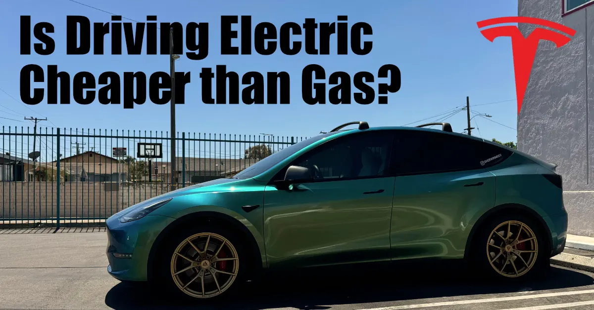 Wrapped Model Y in green and bronze wheels