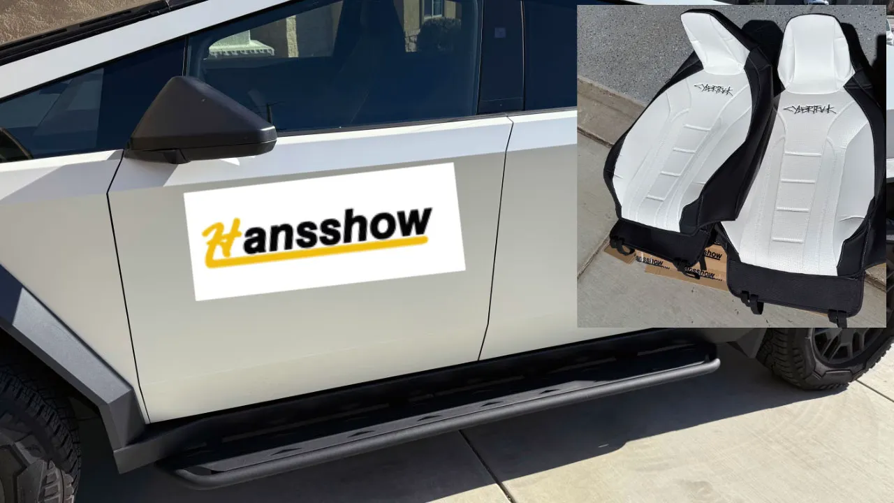 Wrapped Cybertruck in white