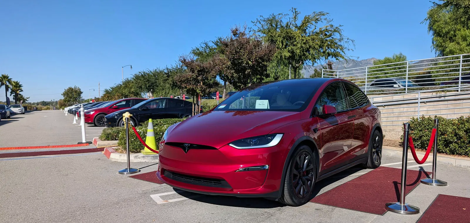 Ultra Red Tesla Model X Plaid