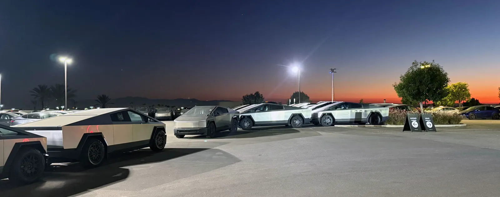 Many Cybertrucks at Tesla