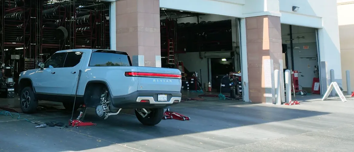 Rivian R1T at Americas Tire