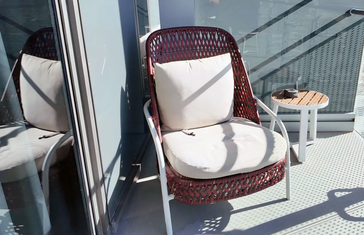 Chair in Cosmopolitan balcony