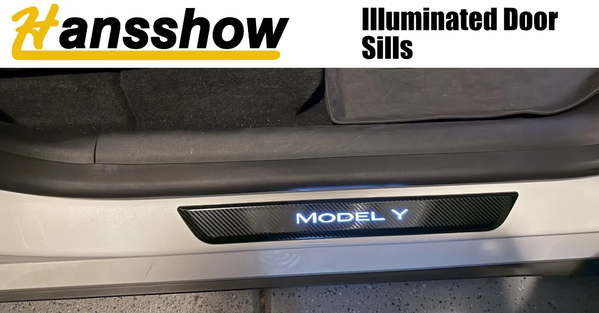 Hansshow Illuminated Door Sills for Model Y