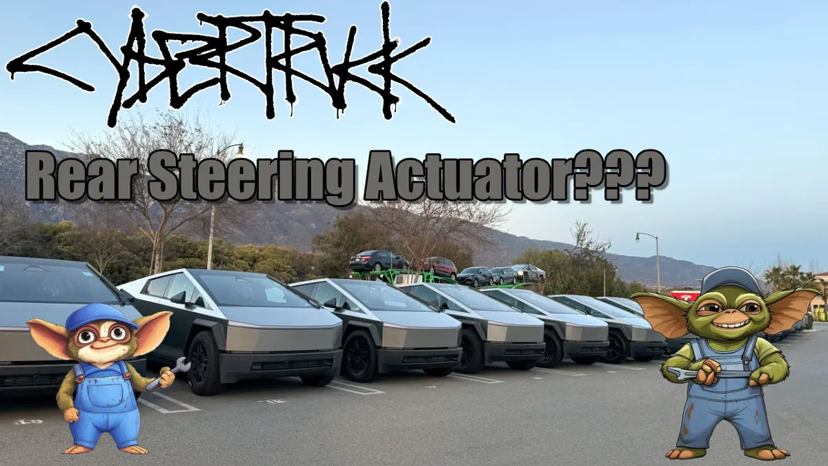 Cybertrucks lined up at Tesla