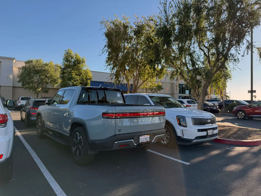 Rivian R1T front of Carmax