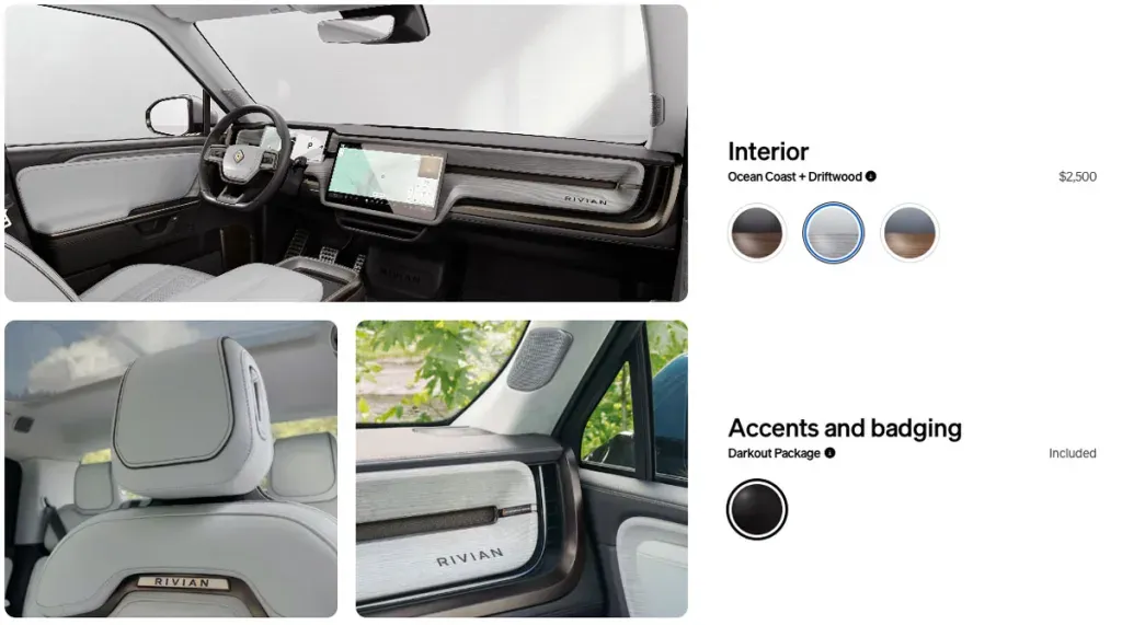 Rivian Ocean Coast interior