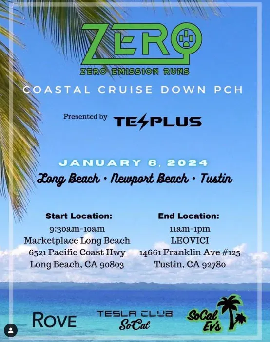 Zero Emissions PCH run flyer