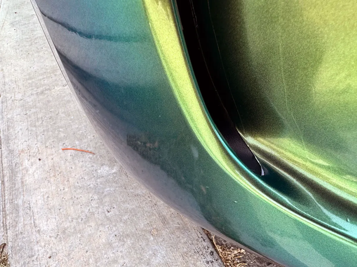 Front bumper not cleanly wrapped