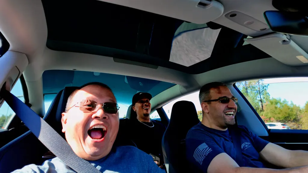 Model 3 Performance Insane Model facial expressions