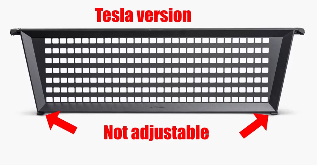 Tesla divider not adjustable