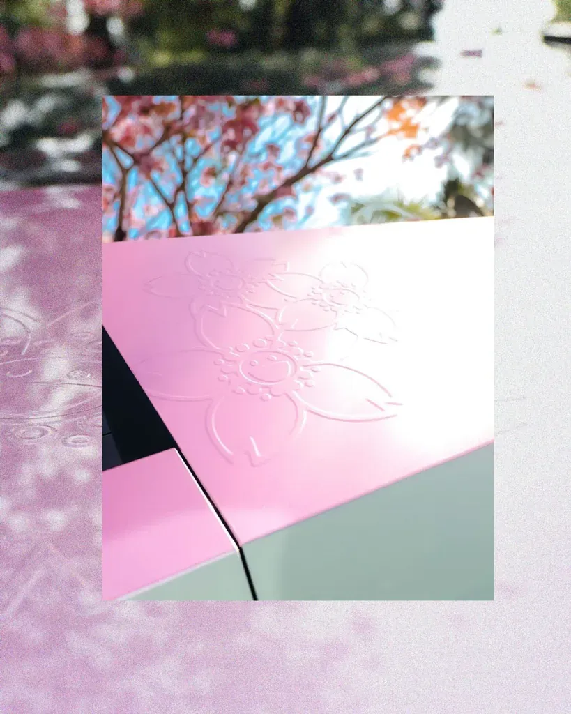 embossed murakami flowers