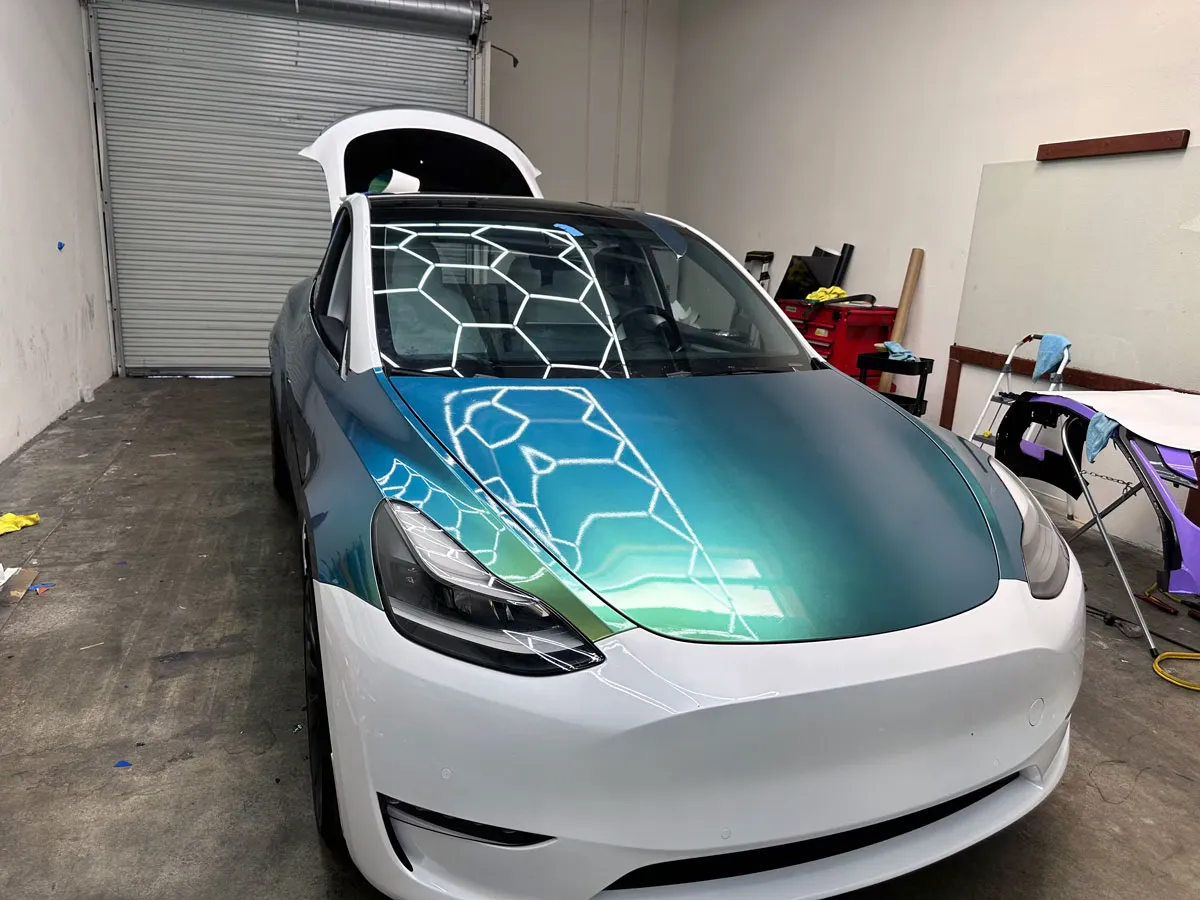 Model Y wrap in progress
