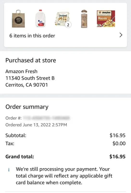 amazon fresh app total
