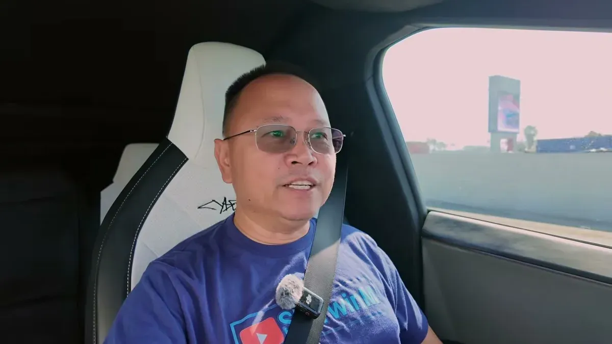 Talking through Cybertruck updates on the drive over
