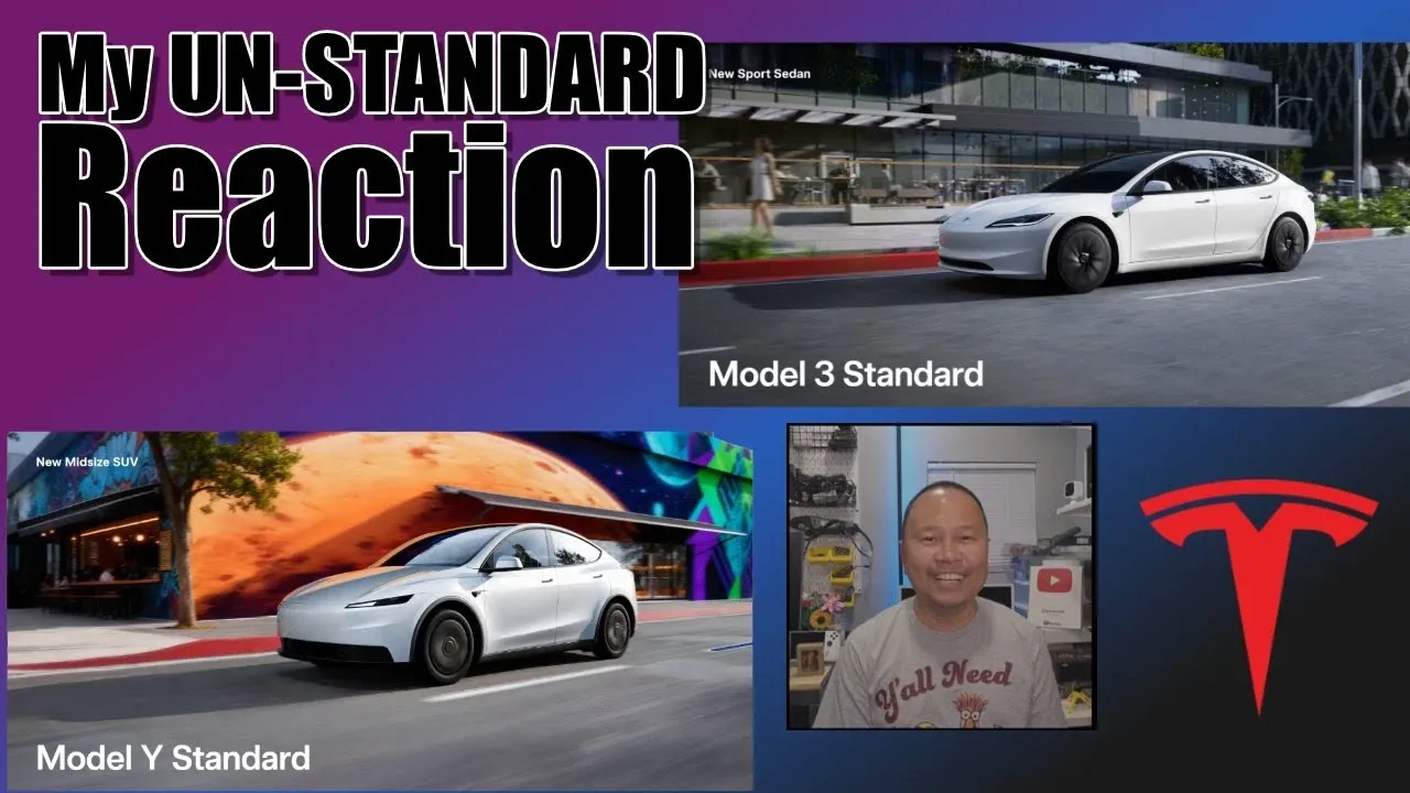 Tesla Model 3 and Model Y Standard trim — price comparison video thumbnail